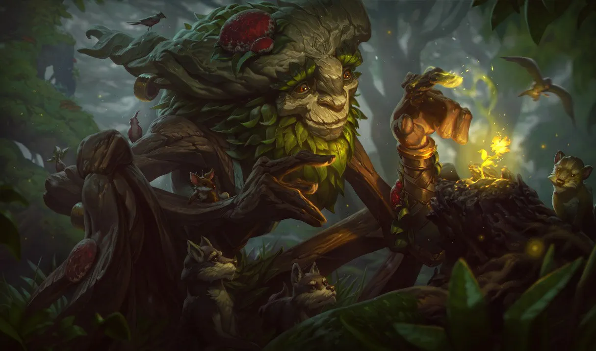 Ivern playing with the forest sprites