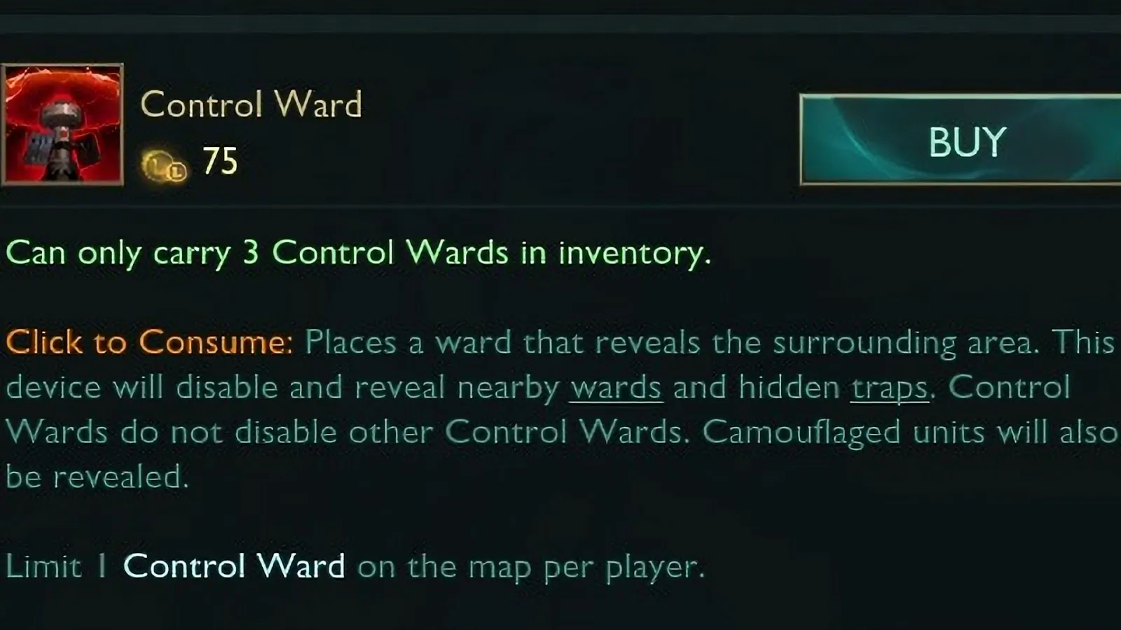 League of Legends - Control Ward description