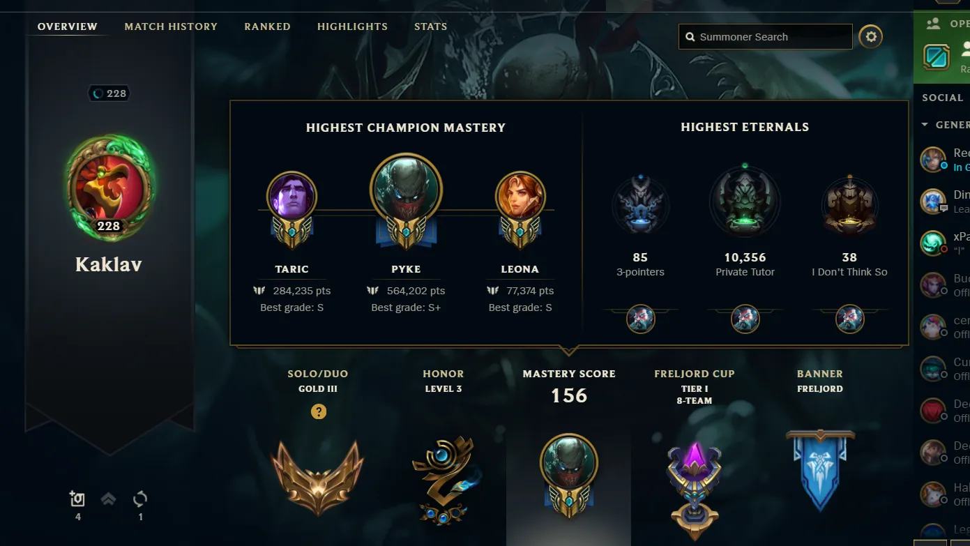 League of Legends - Champion Mastery