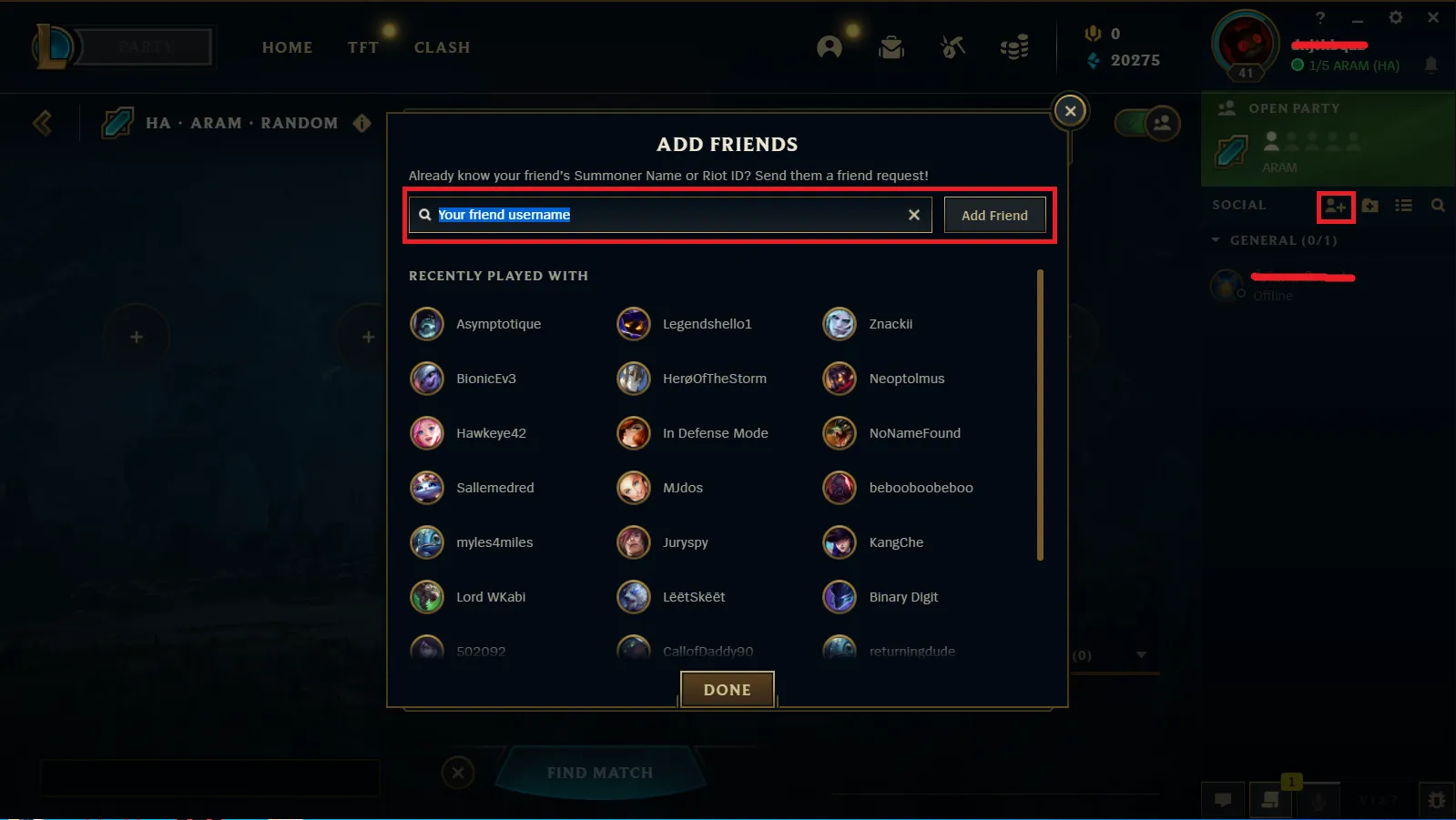 how to invite friends league of legends