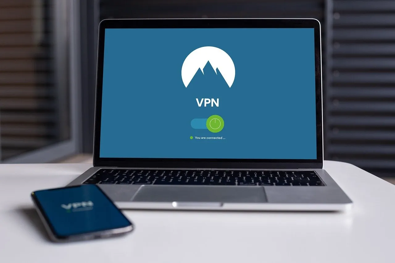 A VPN Service active on the Laptop.