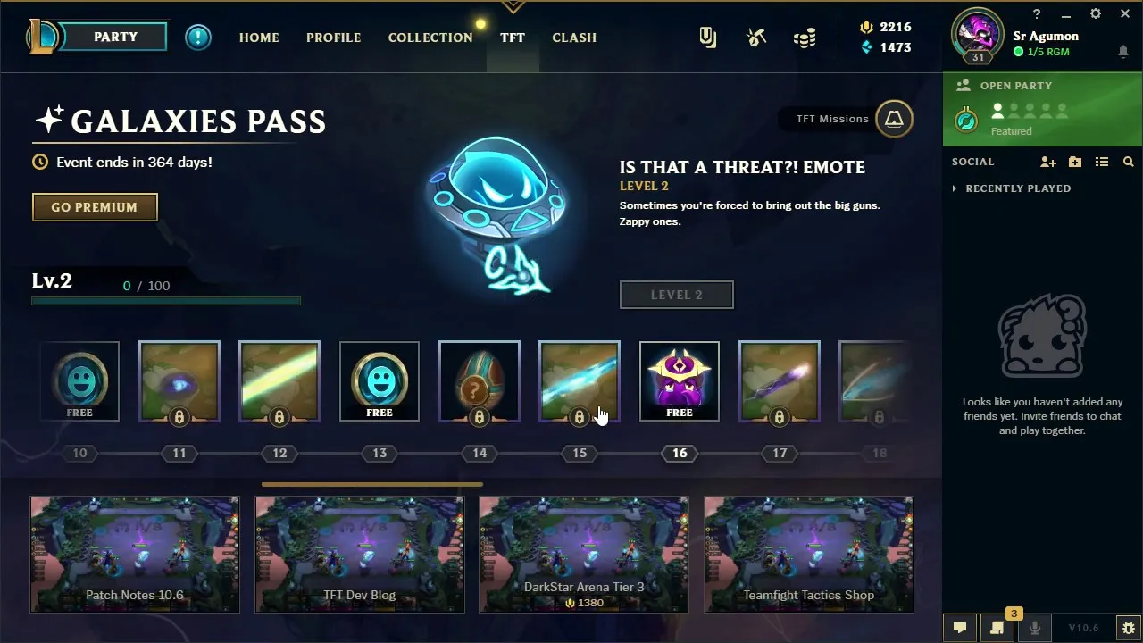 how to level tft pass