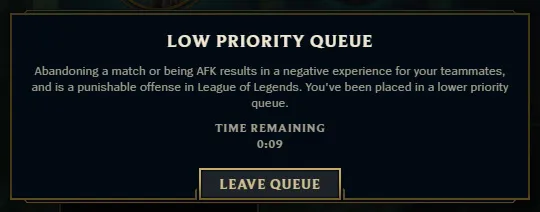 Low priority queue league of legends