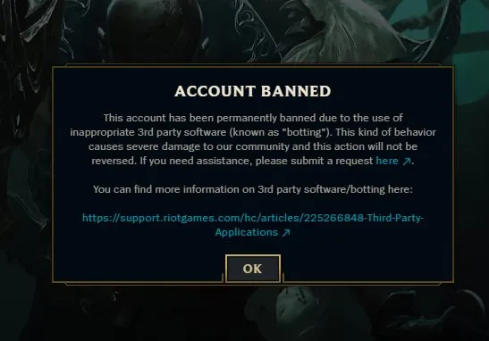 How to get unbanned league of legends