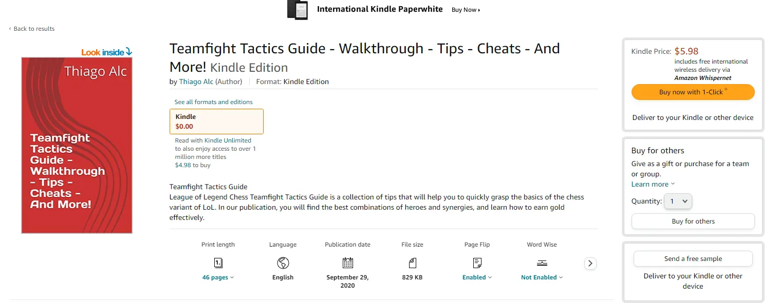 One of two available TFT eBook guides on Amazon (as of this moment).