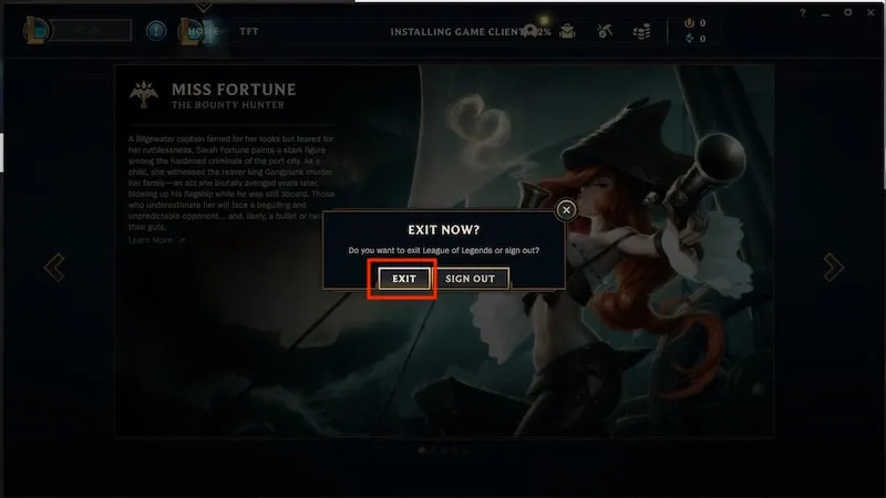 How to logout league of legends