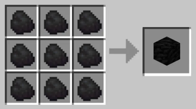 craft block of coal