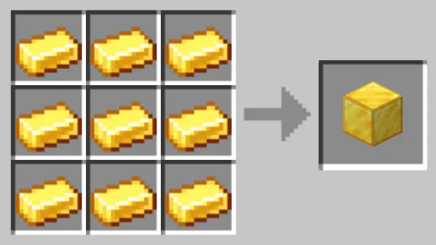 craft block of gold