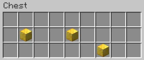 block of gold in chest