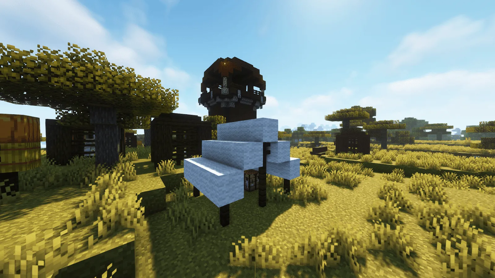pillager outpost with white wool
