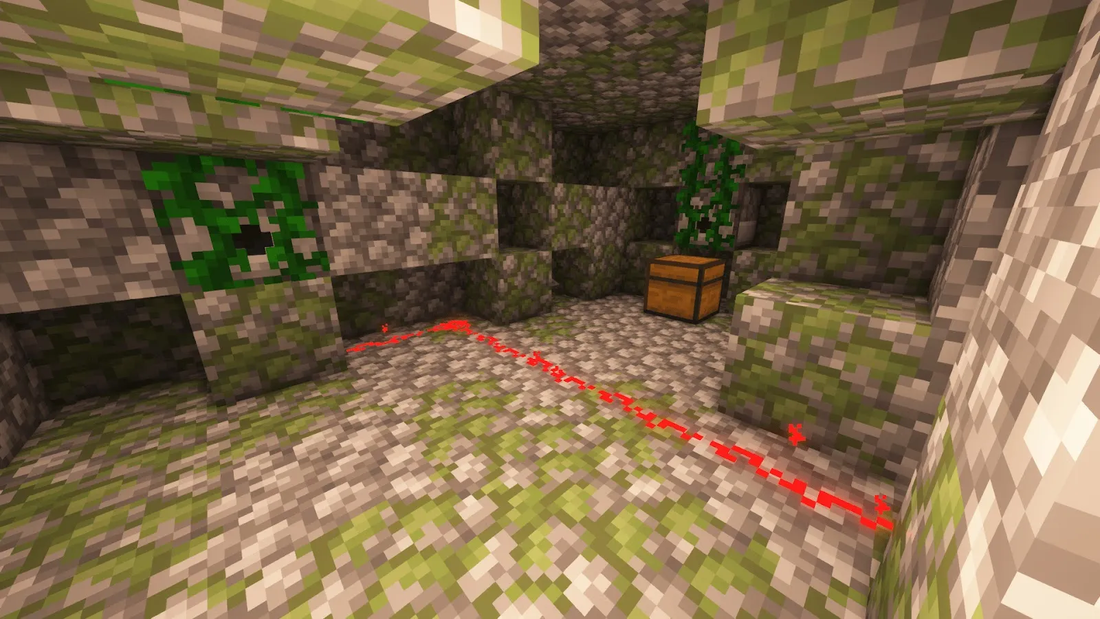 redstone dust in temple