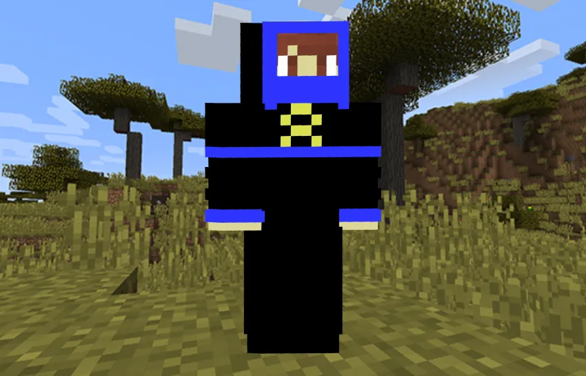 Blue and Black Mage Minecraft Skin
