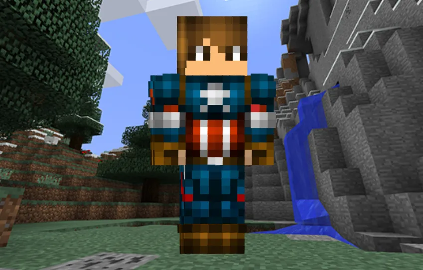 Captain America Boy Minecraft Skin
