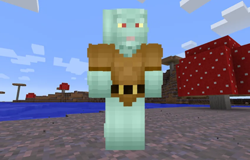 Handsome Squidward Minecraft Skin