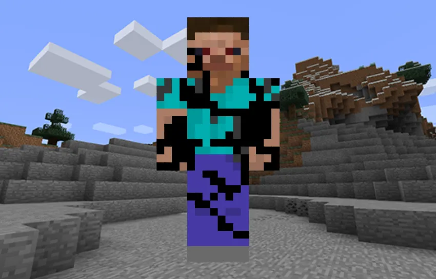 Corrupted Steve Minecraft Skin
