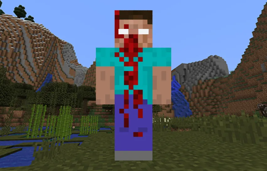 Bloody Herobrine Minecraft Skin