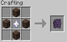 Image of a crafting table filled with various crafting components in Minecraft