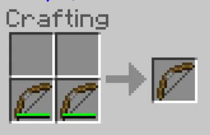 Two bows in a crafting table