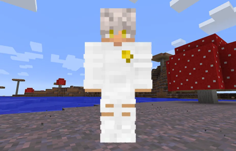White Gold Boy Skin in Minecraft