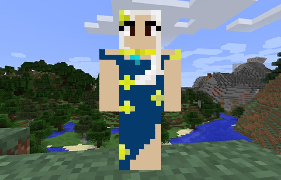 Starry Night Prom Dress Skin in Minecraft
