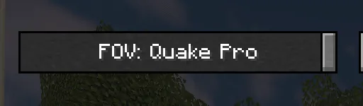 Minecraft FOV slider set to Quake Pro