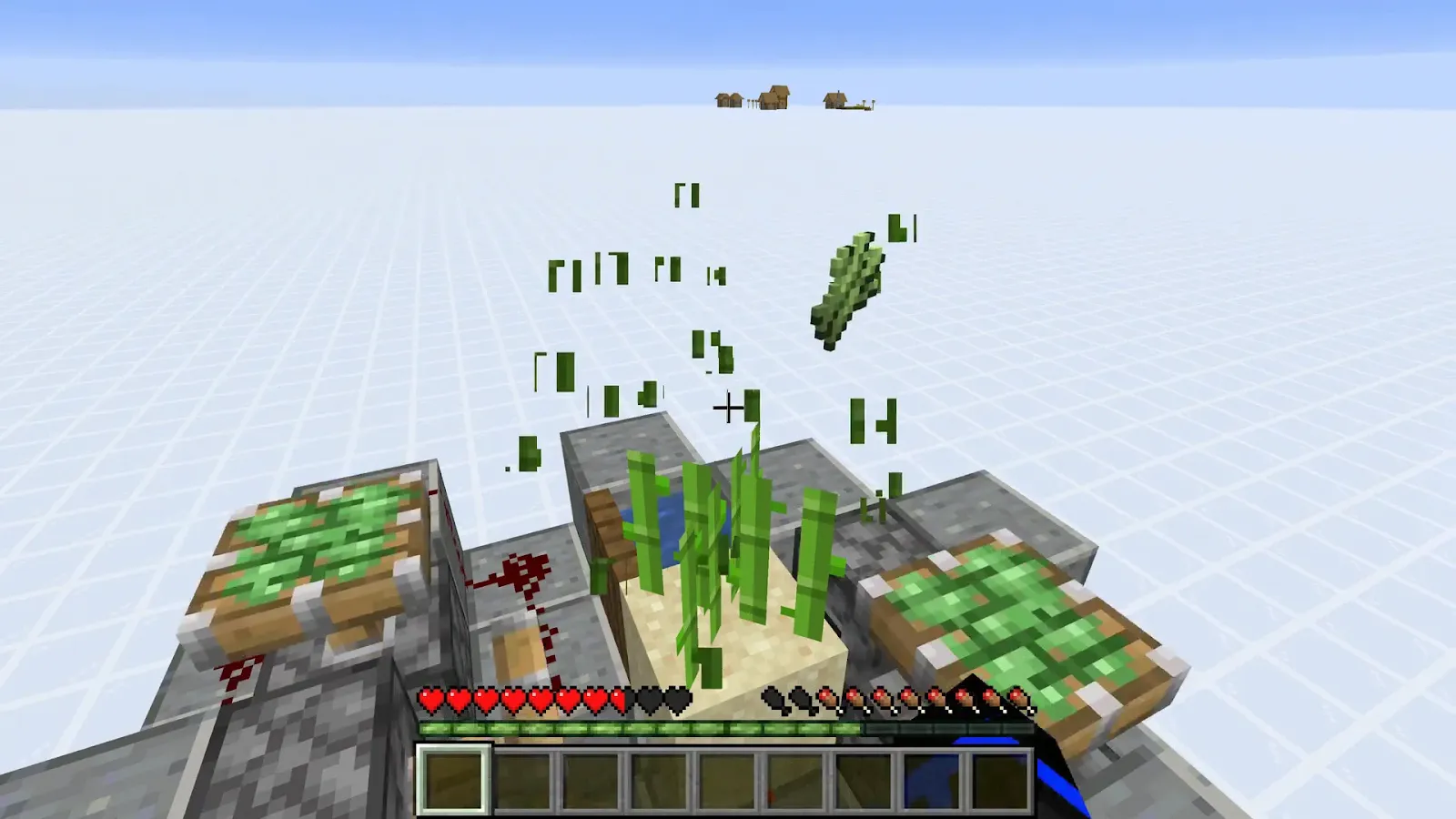Image showing graphical glitches in Minecraft