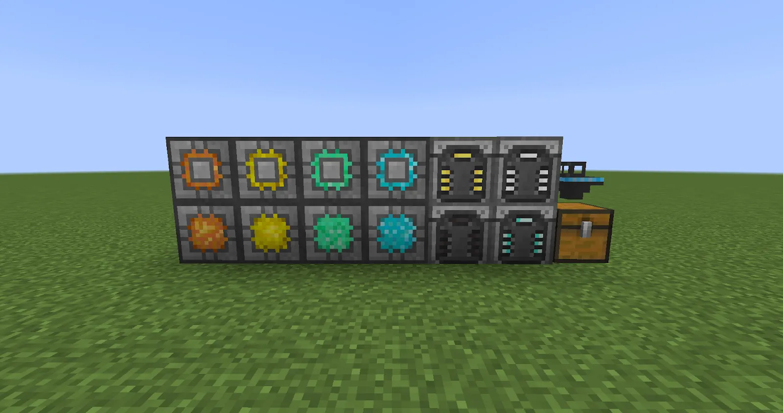 Image showing different types of storage from the Refined Storage mod in Minecraft