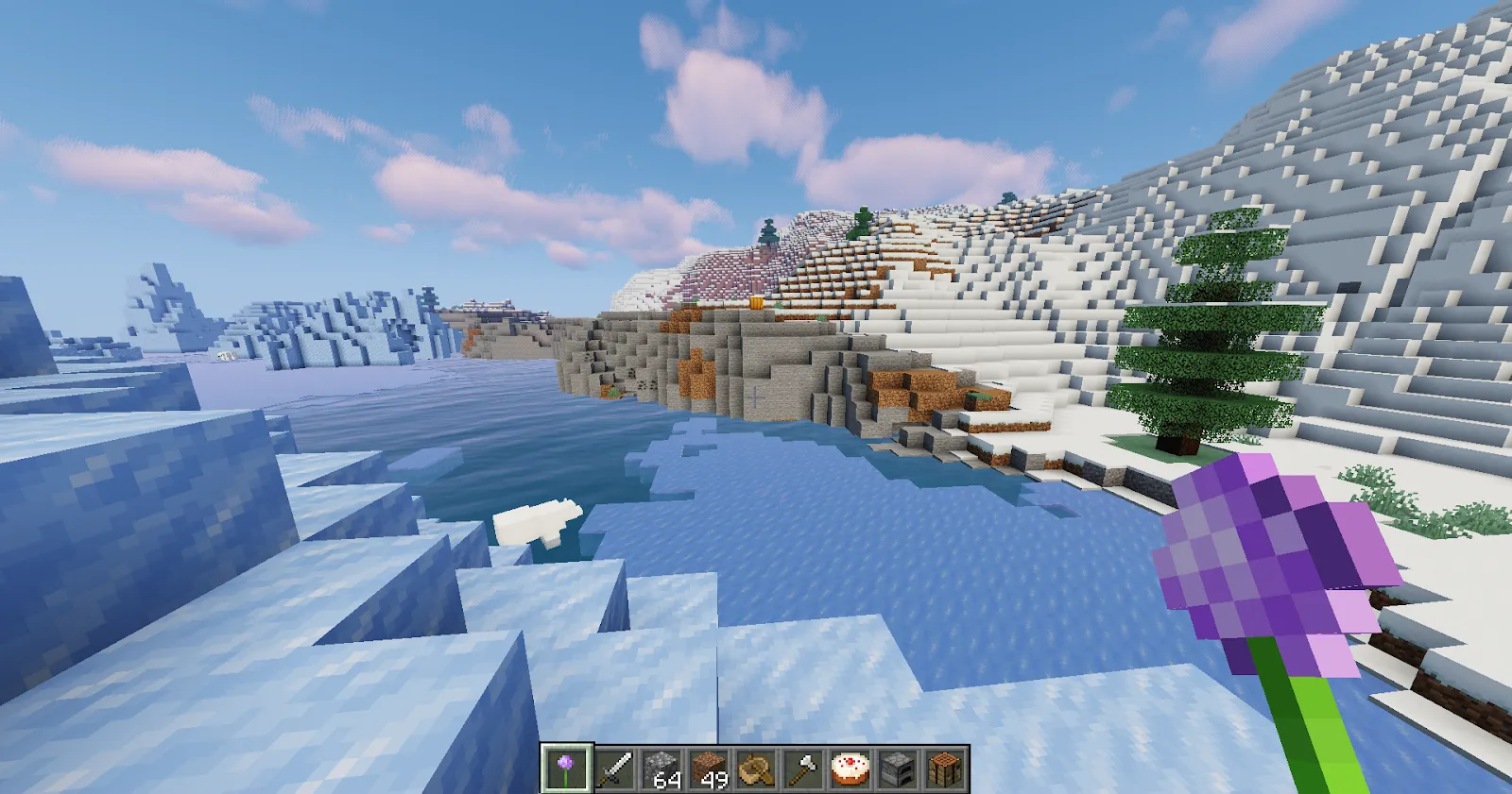 Minecraft Snowy Slopes and  Ice Biome