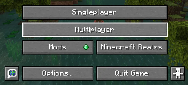Minecraft Java Edition Multiplayer Option