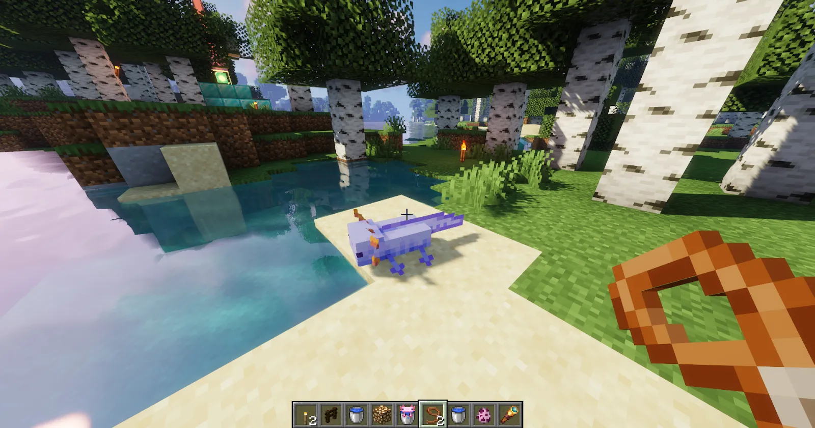 Blue Minecraft Axolotl