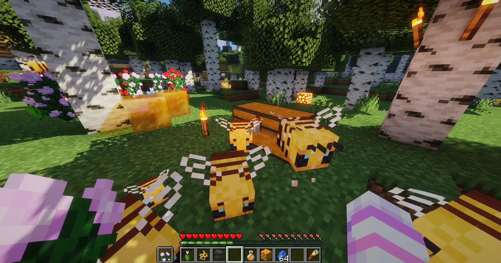 Minecraft Bees in passive mode