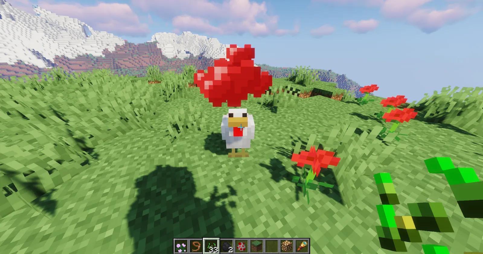 Tamed Minecraft Chicken