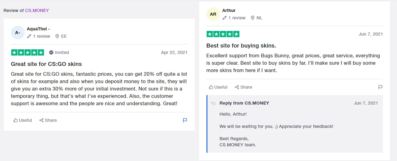 csmoney user reviews