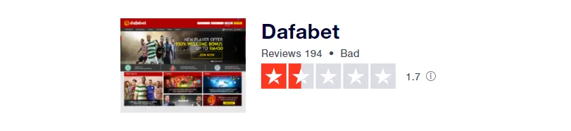 Dafabet rating.