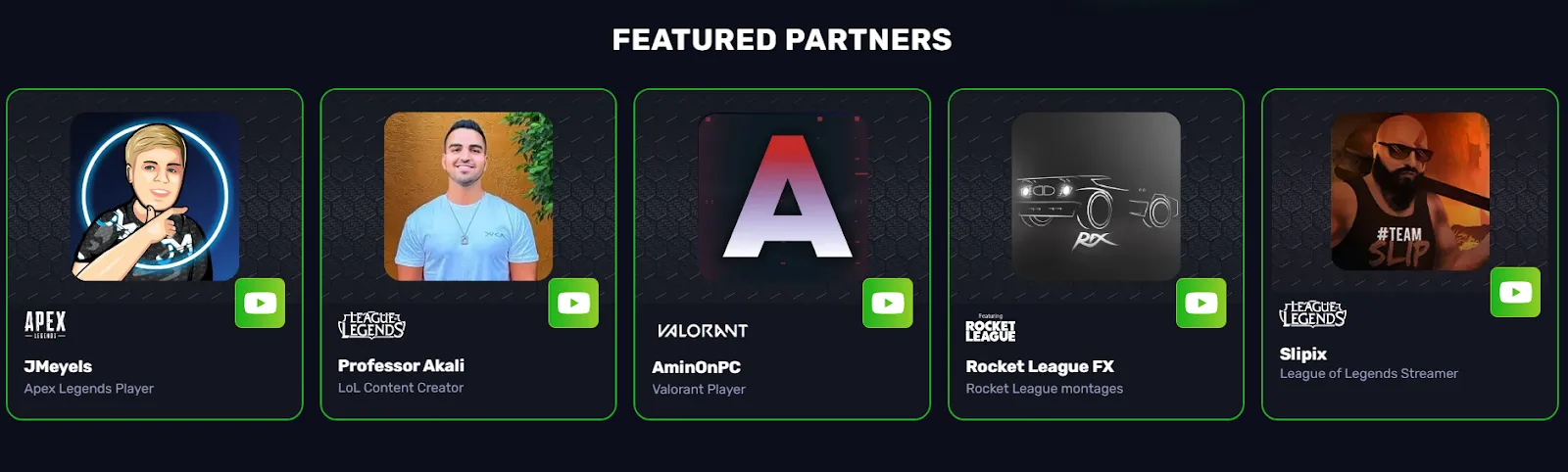 Some of the featured partners of Buff.