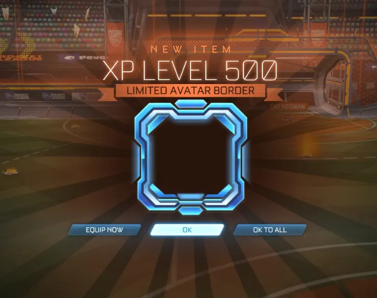 Rocket League XP level 500