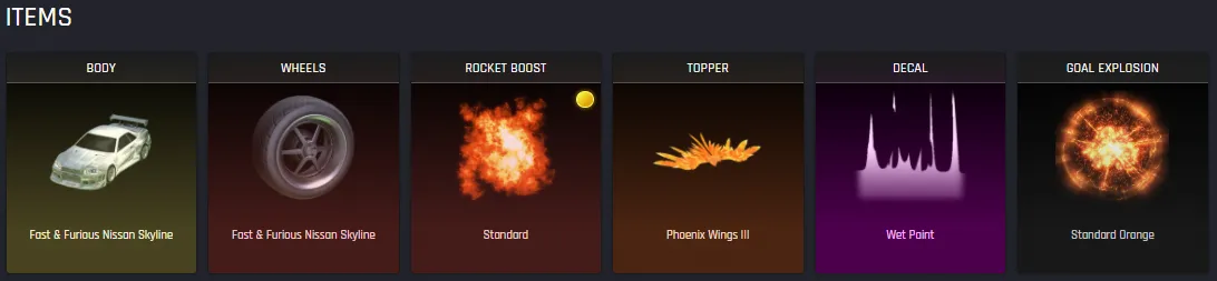 The Flaming Phoenix Items and Parts