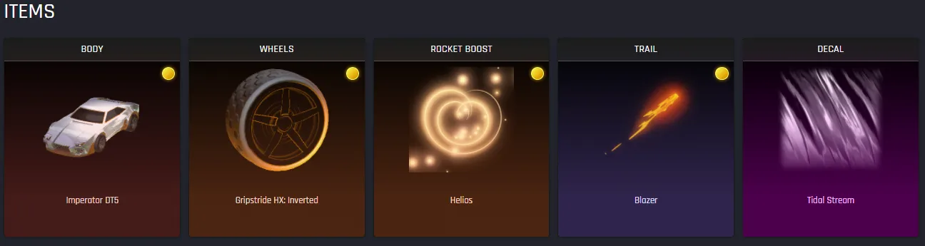 Top Rocket League Designs Item List