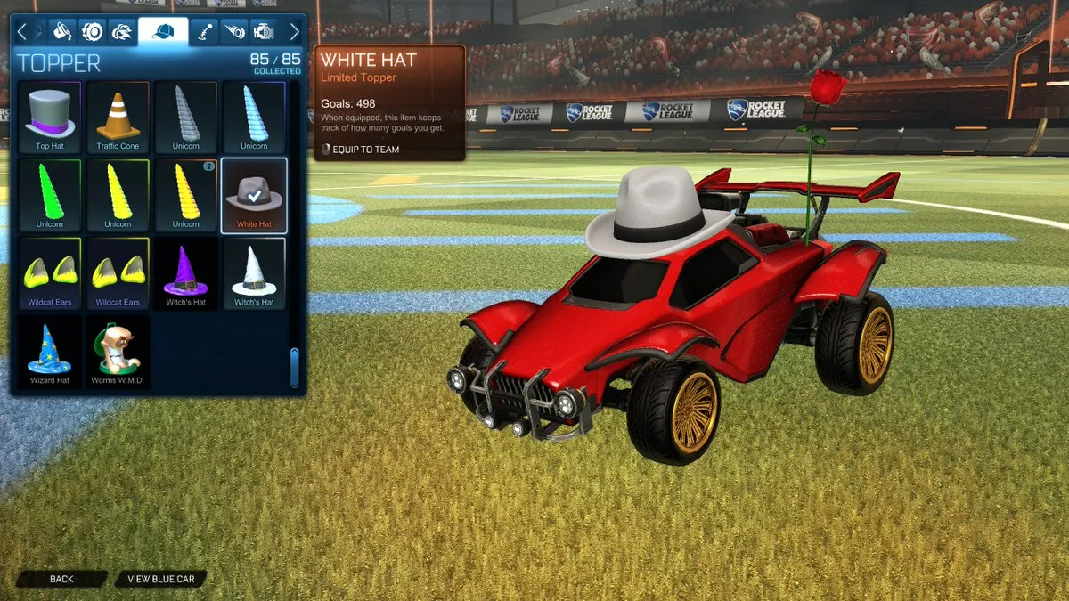 White Hat expensive item Rocket league