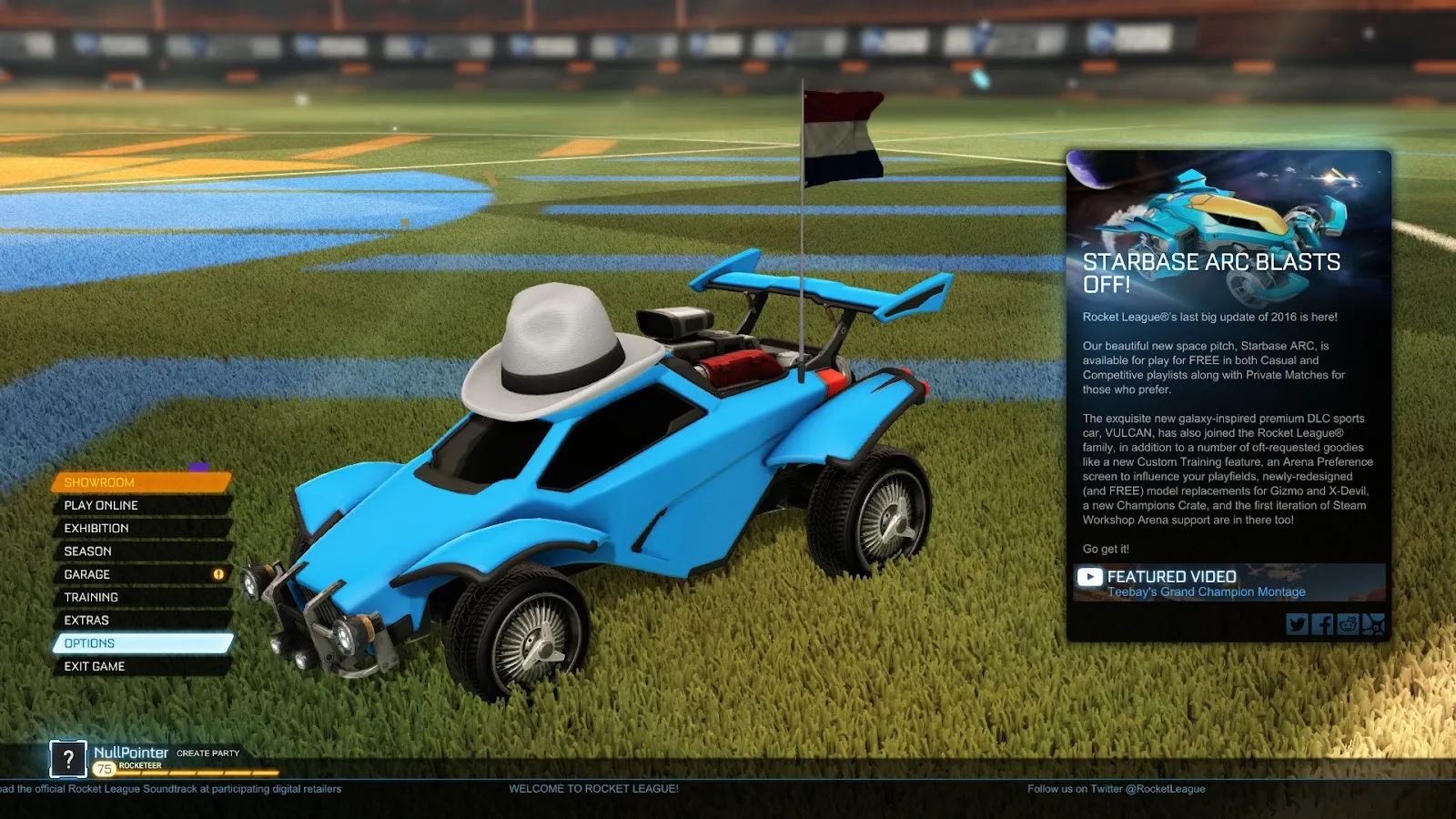 How did the White Hat come about in Rocket League?