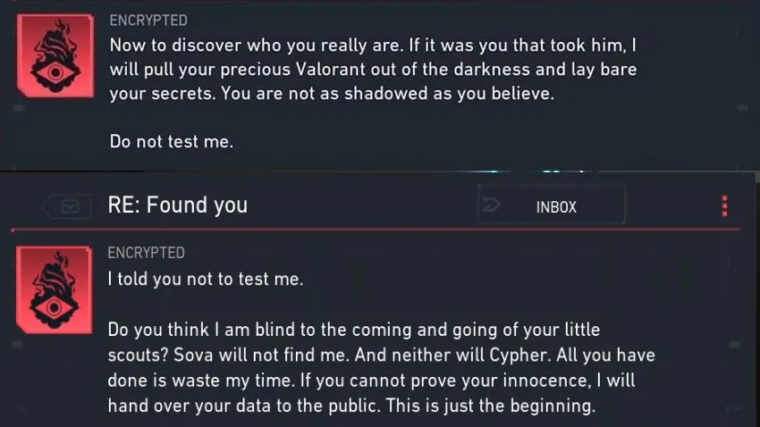 Valorant Fade Emails Missing Person Lore Story
