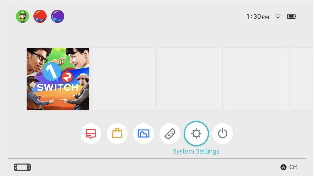 Switch System Settings