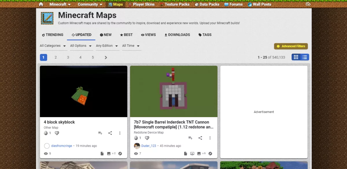 Screenshot Of Planet Minecraft