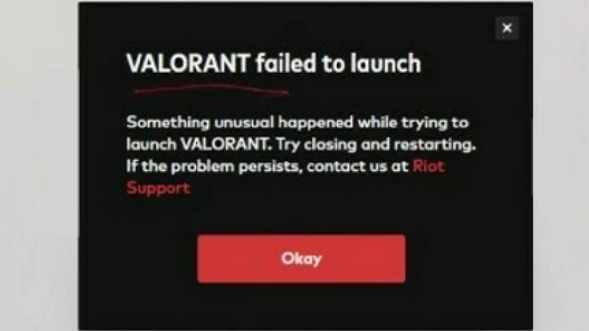 Valorant Not Launching Error