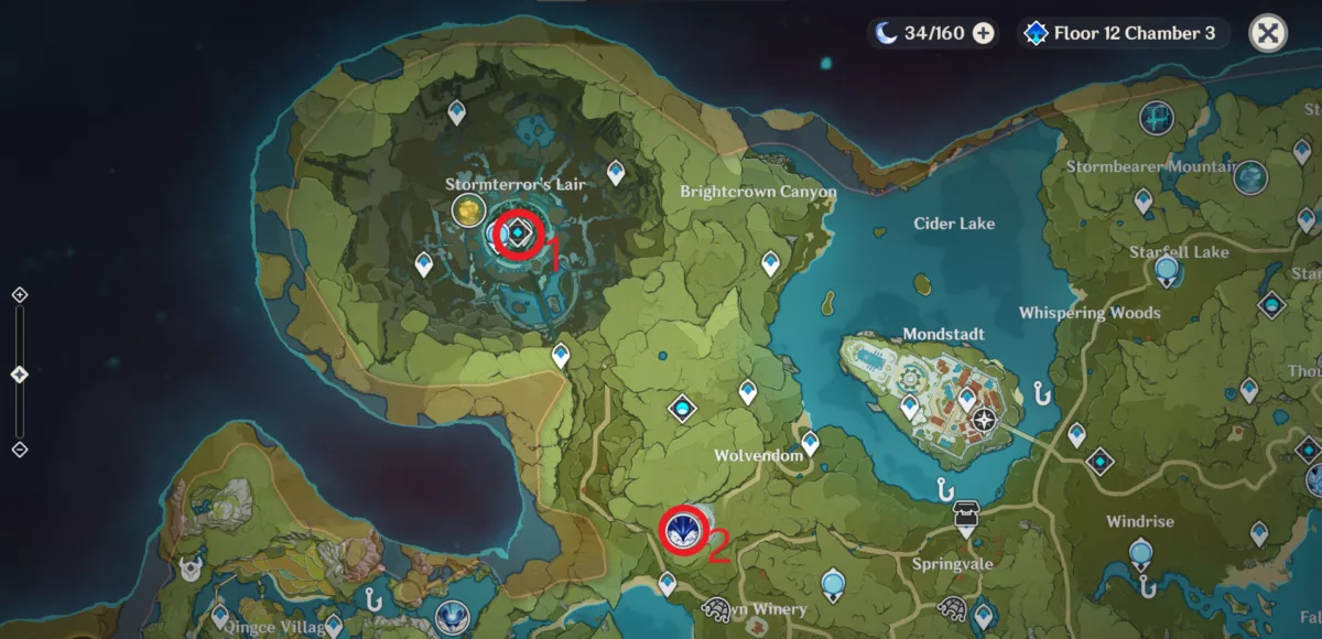 Andrius and Dvalin Locations