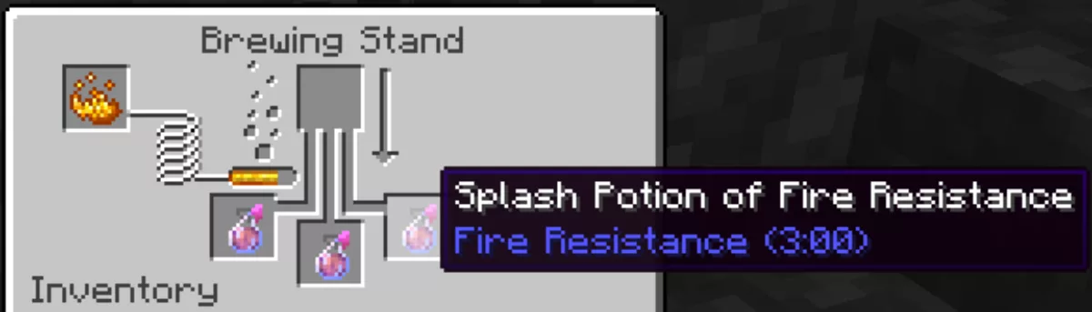 finished splash potion