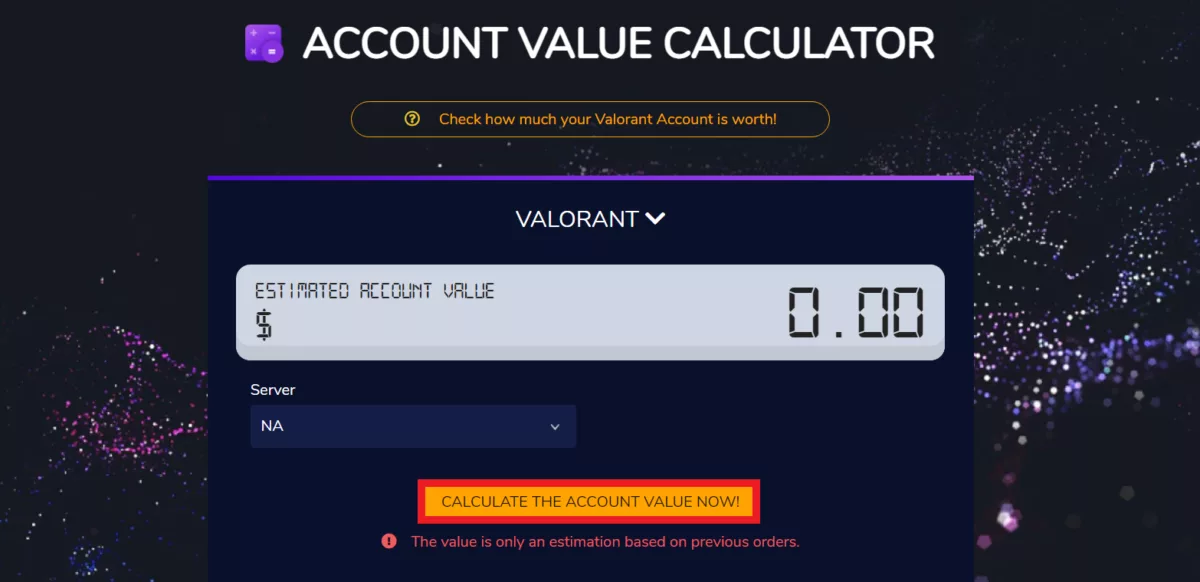 Calculate account