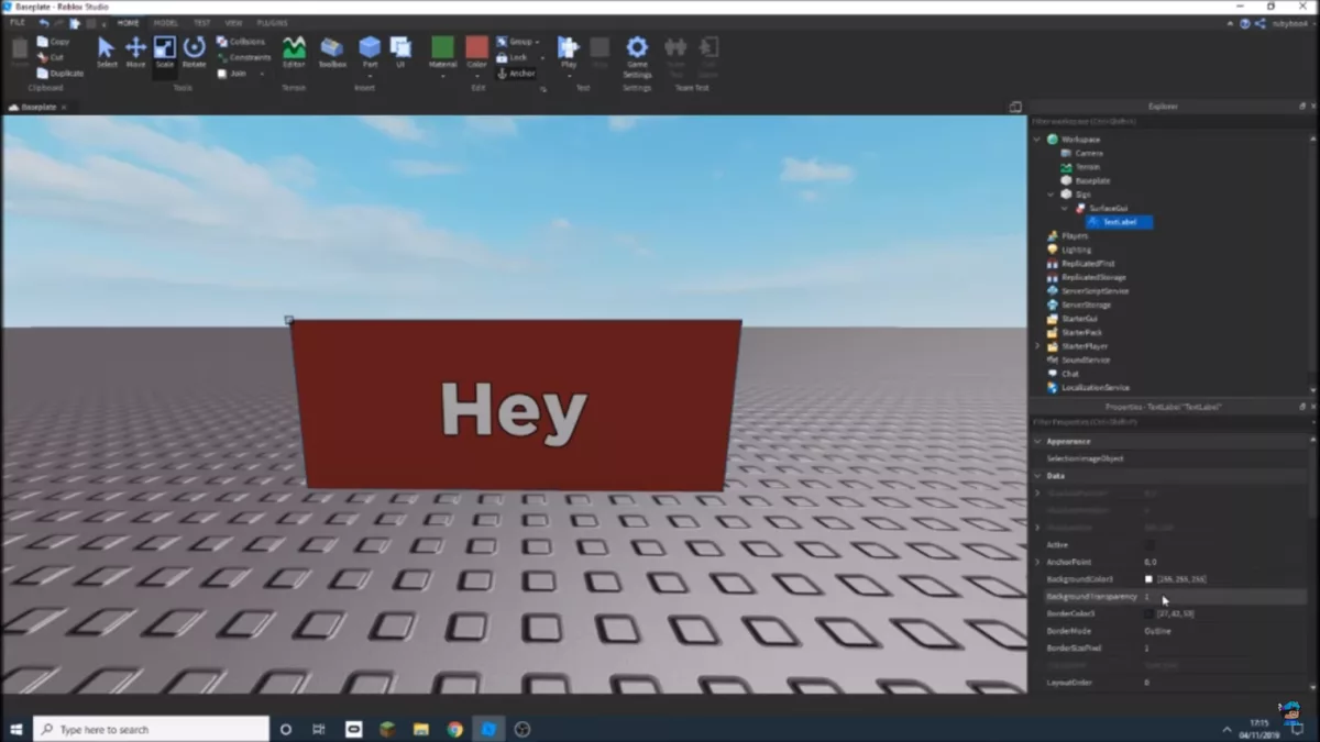 Roblox text