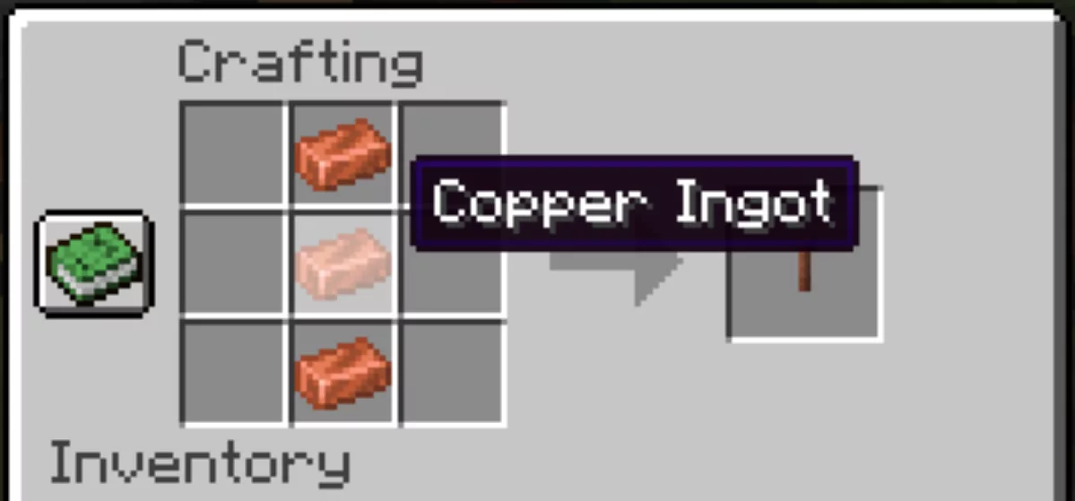 copper ingots vertical