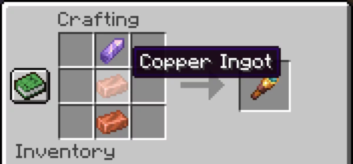 copper ingots at bottom